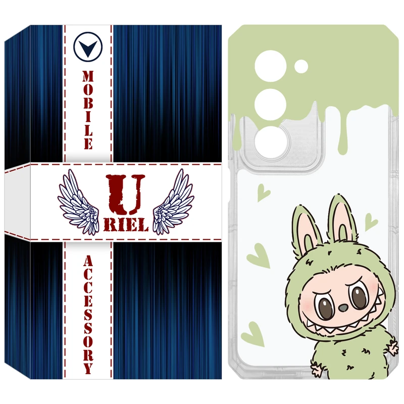 کاور یوریل مدل Clear کد 132 طرح لبوبو Labubu مناسب برای گوشی موبایل شیائومی Redmi 15 4G