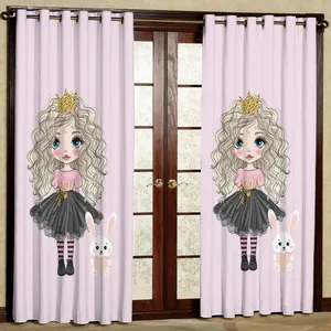  پرده مدل دختر مخمل پانچی کد 1627 سایز 140x280 سانتی متر