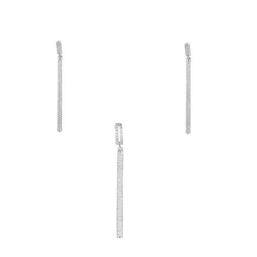 نیم ست نقره زنانه مایا مدل MSS0477