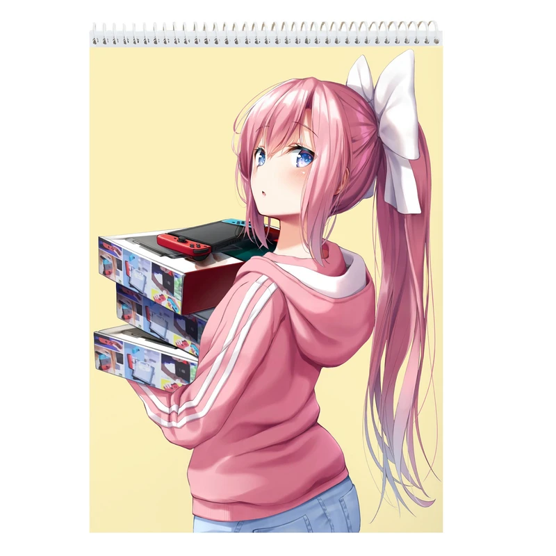 دفتر نقاشی 50 برگ نیکاد مدل دخترانه طرح GAMER کد A4