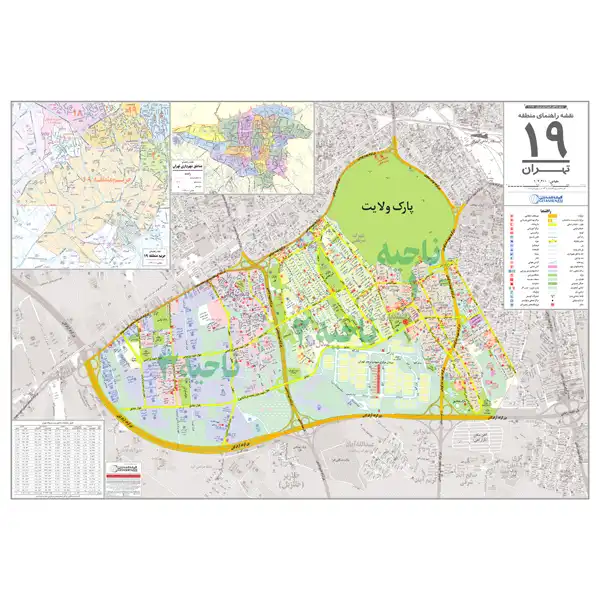 نقشه گیتاشناسی مدل راهنمای منطقه 19تهران کد 1319