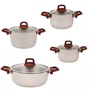 سرویس قابلمه استیل 8 پارچه کاراجا مدل Silva