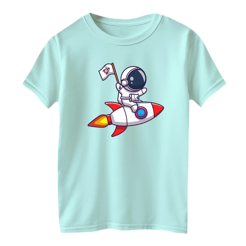 تی شرت آستین کوتاه بچگانه مدل فضانورد کد ۱۷