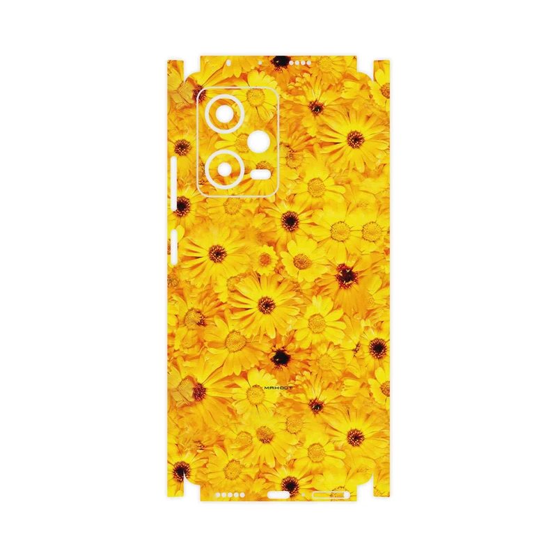 برچسب پوششی ماهوت مدل Yellow_Flower-FullSkin مناسب برای گوشی موبایل شیائومی Redmi Note 12 Pro 5G