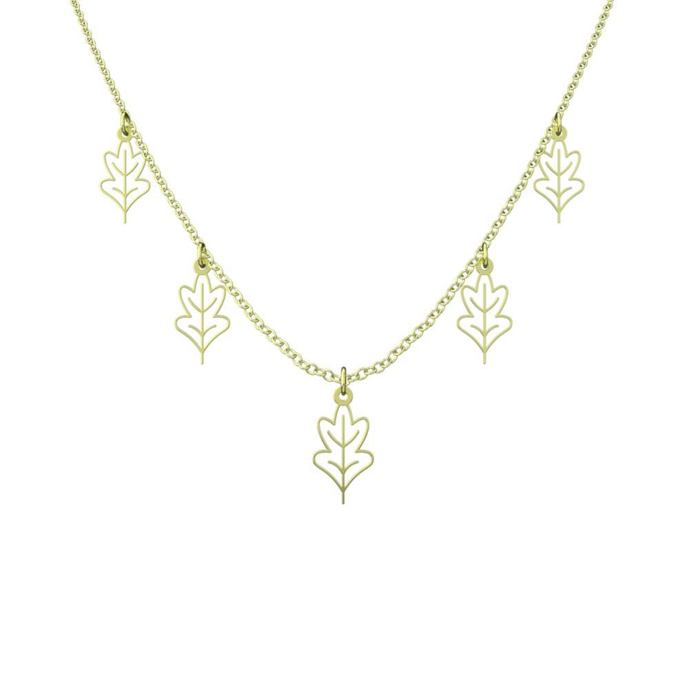 گردنبند طلا 18 عیار زنانه مدوپد مدل برگ کد RNA15863 -  - 6