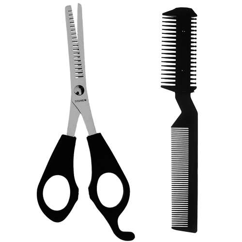 قیچی پیتاژ کد FT57 به همراه شانه پیتاژ مو