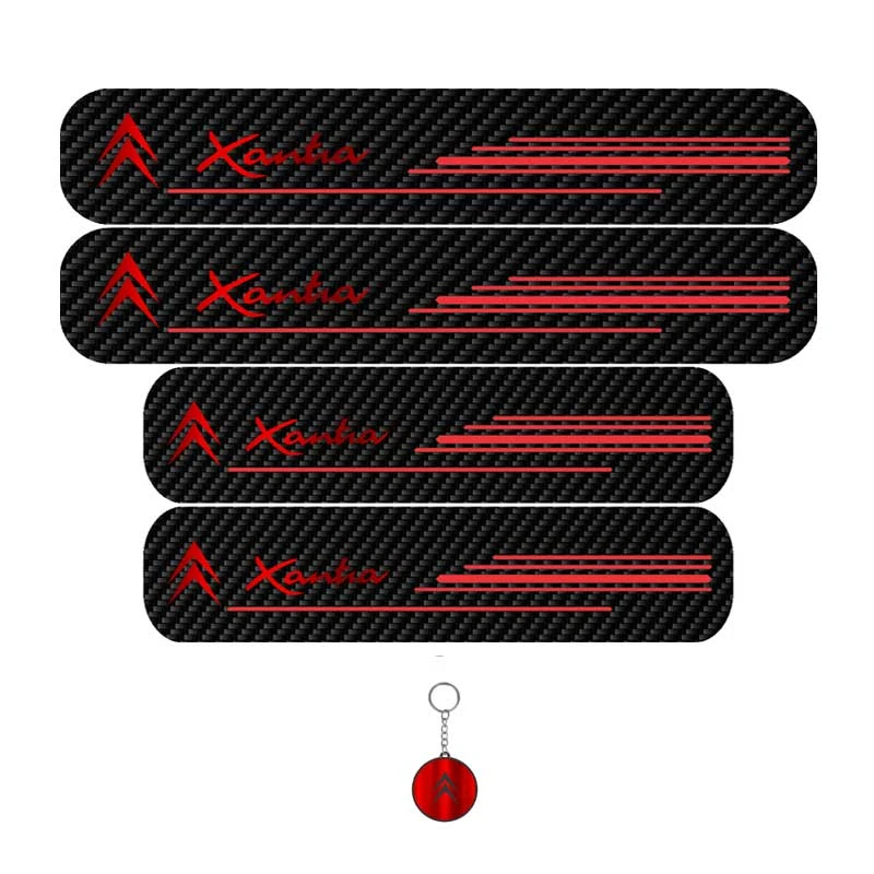 برچسب پارکابی خودرو لندمون کد LC053 MR مناسب برای سیتروئن زانتیا مجموعه 4 عددی به همراه جاکلیدی