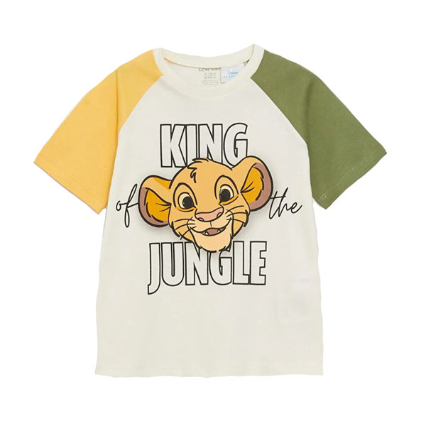 تی شرت آستین کوتاه بچگانه ال سی وایکیکی مدل Lion king