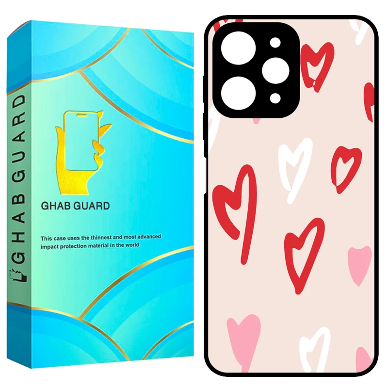 کاور قاب گارد طرح قلب مدل GCHPR12 مناسب برای گوشی موبایل شیائومی Redmi 12 4G / Redmi 12 5G / Poco M6 Pro 5G