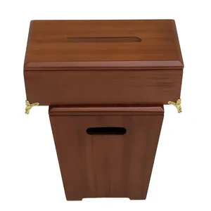 ست سطل و جعبه دستمال کاغذی مدل پایه فلزی