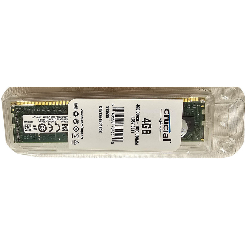 رم دسکتاپ کروشیال مدل DDR3L 4GB