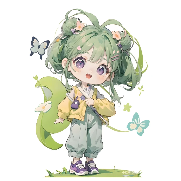 استیکر پارچه و لباس پاد آفرین مدل کارتونی کیوت فانتزی دخترانه کد S5266