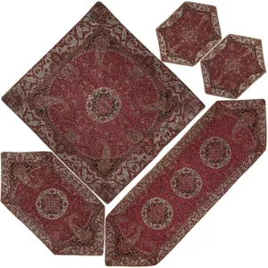 ست 5 تکه رومیزی ترمه مدل شیوا کد ZRSH88