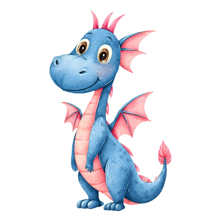 استیکر پارچه و لباس پاد آفرین مدل کارتونی طرح اژدها دراگون کد S5680