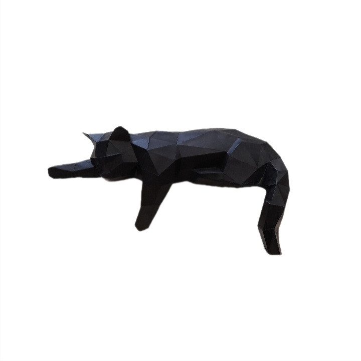 مجسمه مدل گربه گرافیکی لمیده کد 875