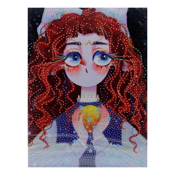 بازی آموزشی رنگ آمیزی مدل تابلو نقاشی الماسی 23*30 طرح دختر