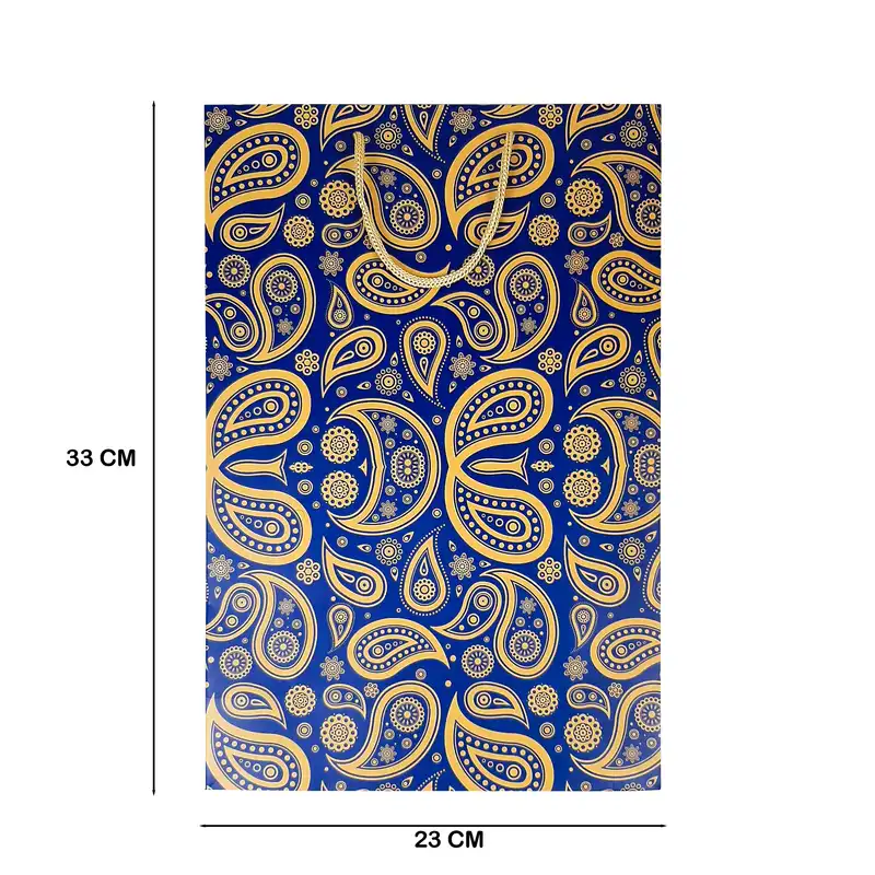 ساک هدیه مدل گلاسه طرح ترمه کد G130-33.10.23