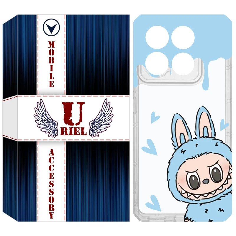 کاور یوریل مدل Clear کد 131 طرح لبوبو Labubu مناسب برای گوشی موبایل شیائومی 14T / 14T Pro