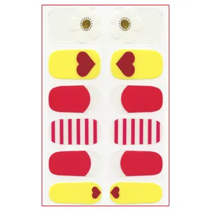 استیکر طراحی ناخن مدل ژله ای طرح قلب