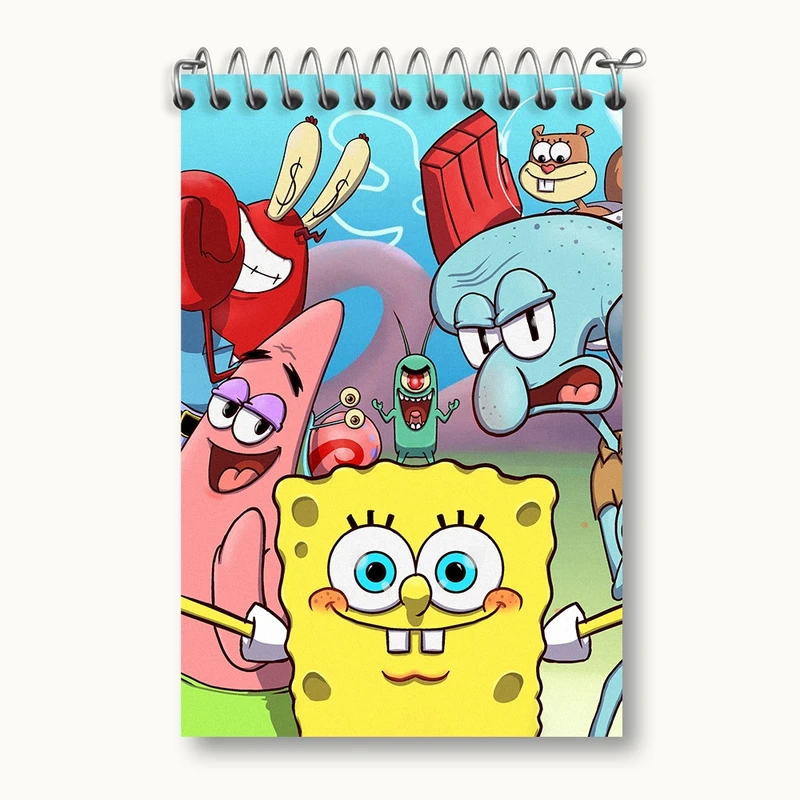 دفتر یادداشت 50 برگ خندالو مدل باب اسفنجی و پاتریک کد F1867