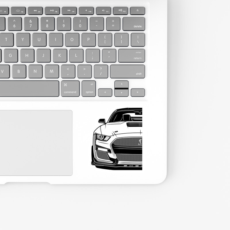 استیکر لپ تاپ و موبایل بووم طرح ماشین مدل Mustang GT500 کد LA44