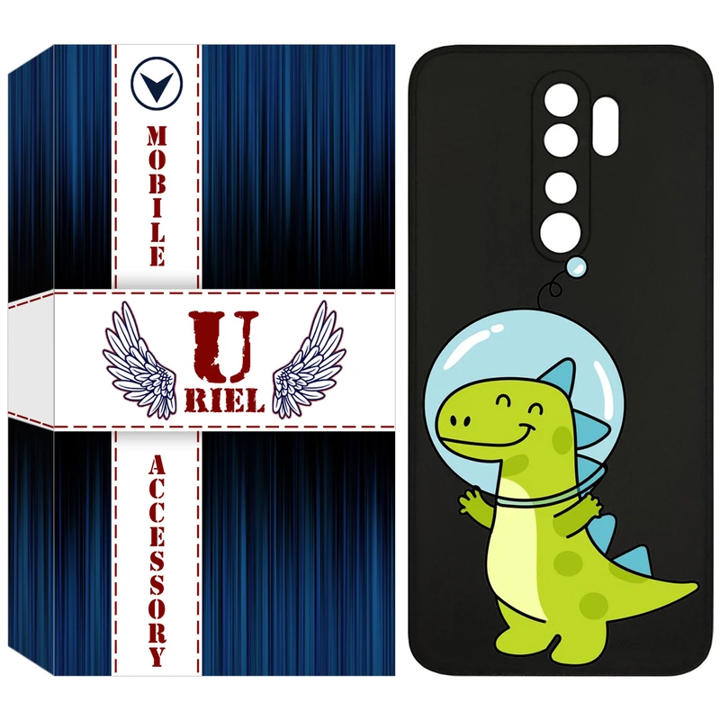 کاور یوریل قاب مدل KSH کد 62 طرح دایناسور فضانورد مناسب برای گوشی موبایل شیائومی Redmi Note 8 Pro