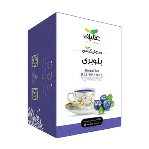 دمنوش گیاهی بلوبری عالیان بسته ۲۵ عددی