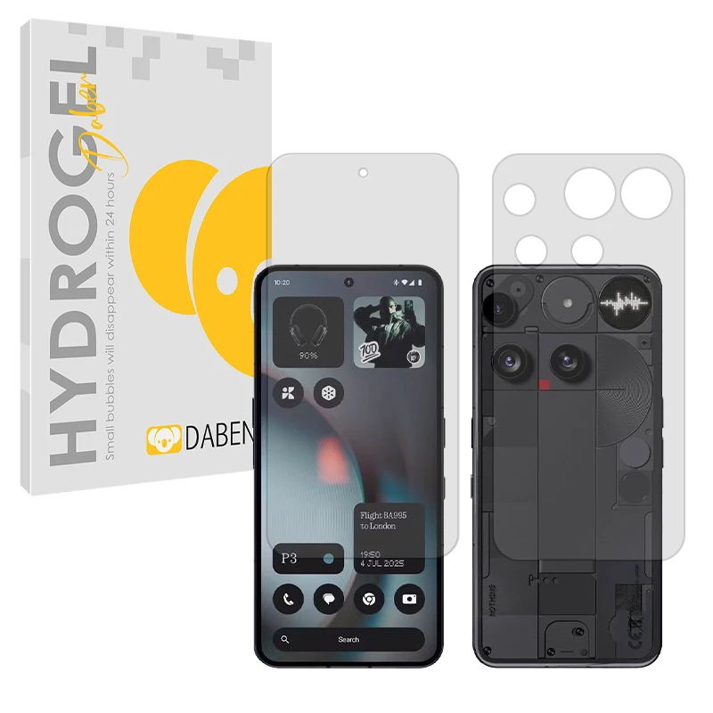 محافظ صفحه نمایش شفاف دبن مدل Tough مناسب برای گوشی موبایل ناتینگ Phone 3 به همراه محافظ پشت گوشی 