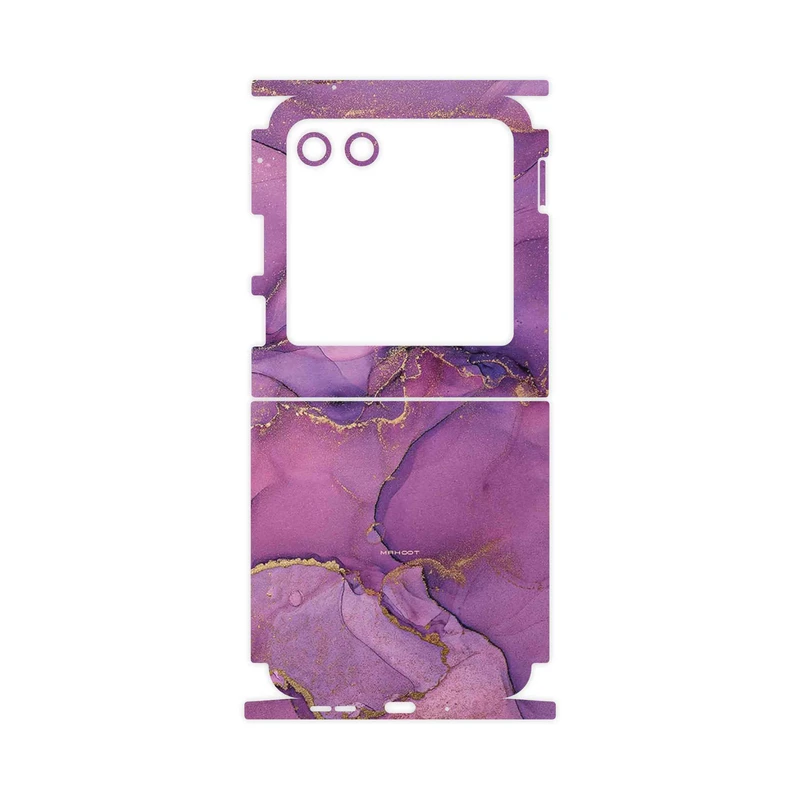 برچسب پوششی ماهوت مدل Purple Marble-FullSkin مناسب برای گوشی موبایل موتورولا Razr 40 Ultra