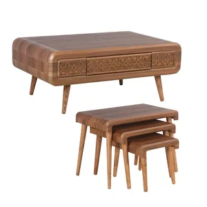 میز پذیرایی مدل کنزو کد 120  مجموعه 4 عددی