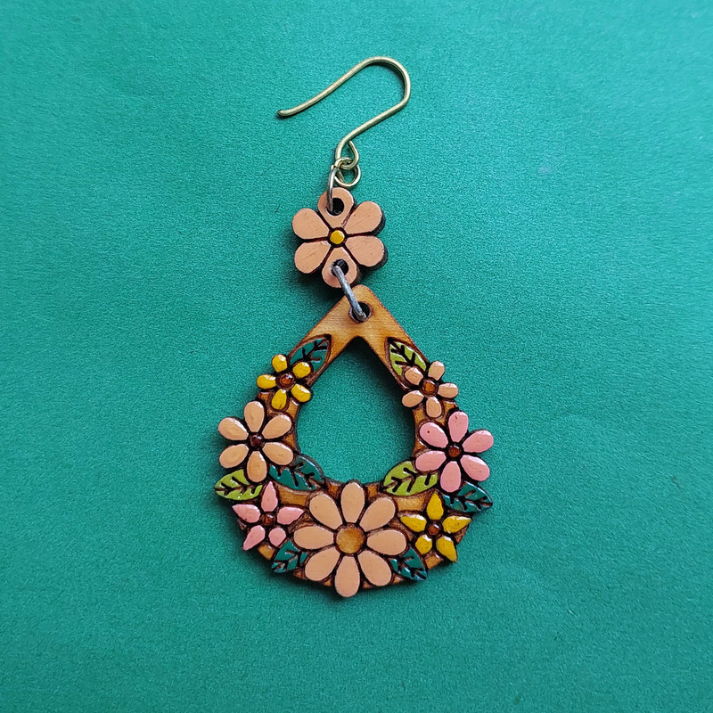 گوشواره زنانه مدل گل های بهاری طرح اشک کد EP015 گوشواره زنانه مدل گل های بهاری طرح اشک کد EP015