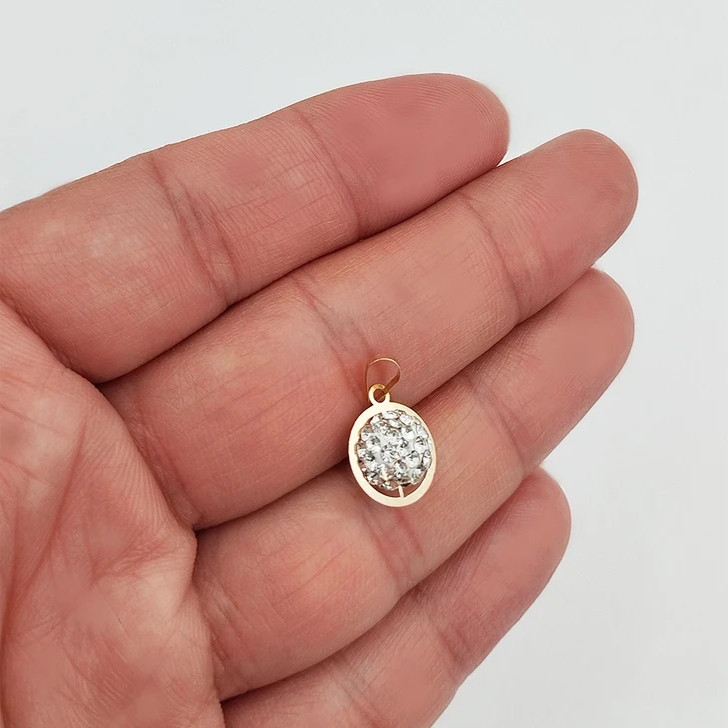 آویز گردنبند طلا 18 عیار زنانه دوست خوب طرح سواروسکی