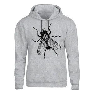 هودی مردانه مدل مگس کد 13 Z رنگ طوسی