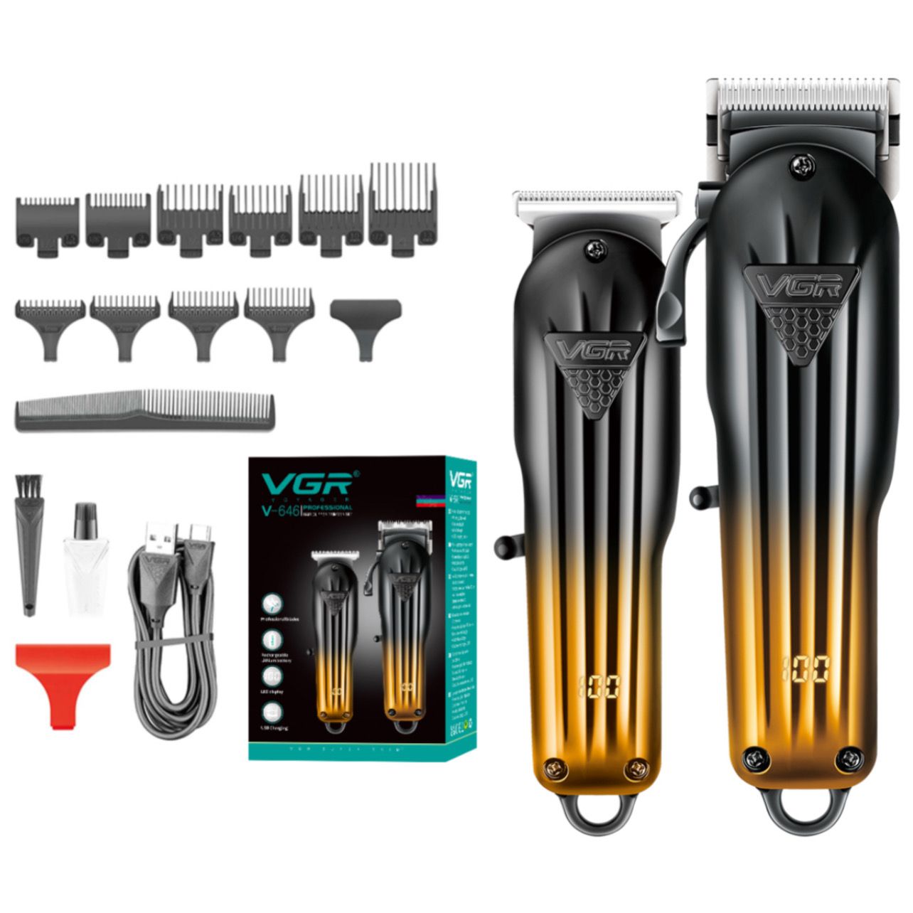 ماشین اصلاح موی سر و صورت وی جی ار مدل V-646 مجموعه دو عددی -  - 3