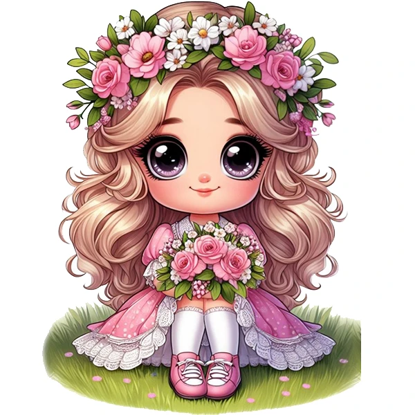 استیکر پارچه و لباس پاد آفرین طرح دختر کد 2522