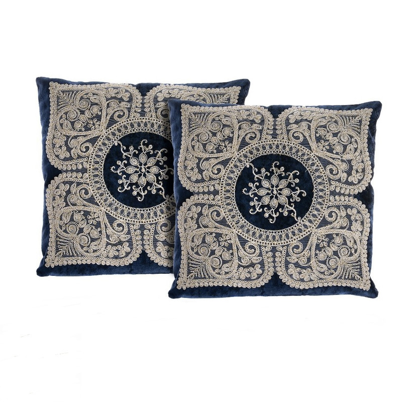 کاور کوسن طرح چهار پر سایز 42x42 سانتی متر مجموعه ۲ عددی