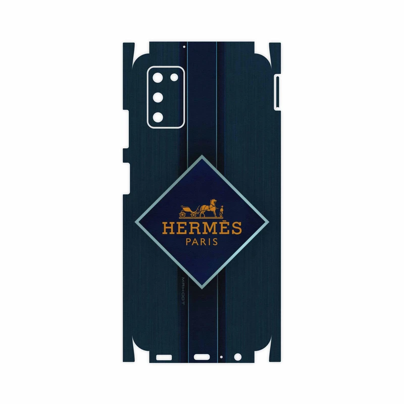 برچسب پوششی ماهوت مدل Hermes-Logo-FullSkin مناسب برای گوشی موبایل سامسونگ Galaxy A03S