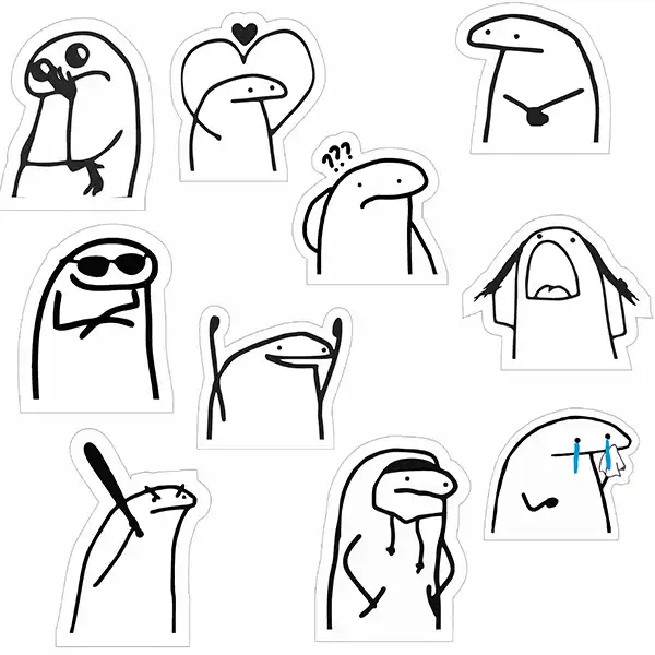 استیکر لپ تاپ راتیانا مدل فلورک مجموعه 10 عددی