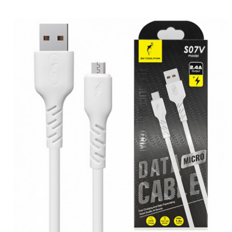 کابل تبدیل USB به MicroUSB  اسکای دلفین مدل S07V طول 1 متر