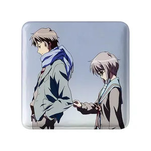 مگنت خندالو طرح کیون و یوکی انیمه ناپدید شدن هارومی سوزومیا The Disappearance of Haruhi Suzumiya  مدل مربعی کد 23136