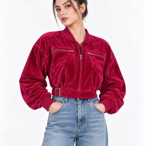 سویشرت زنانه مخمل مدل berry