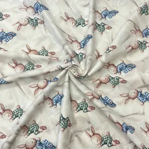 پارچه ملحفه مدل عروسکی کارتونی طرح خرگوش خوابالو کد02