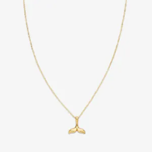 گردنبند طلا 18 عیار زنانه با زنجیر حلقه‌ای (فلامینگو) مطیع ها مدل دم وال کد 593