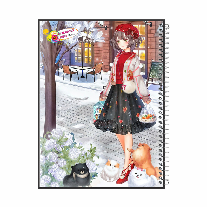 دفتر مشق 200 برگ گلبرگ طرح انیمه دخترانه کد 500038