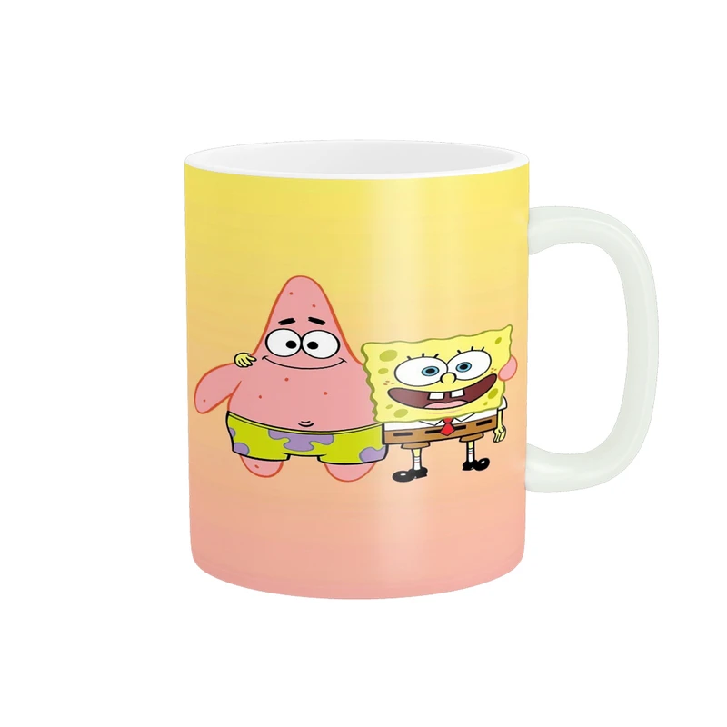 ماگ پادآفرین مدل کارتونی طرح باب اسفنجی و پاتریک و دوستان کد p2577