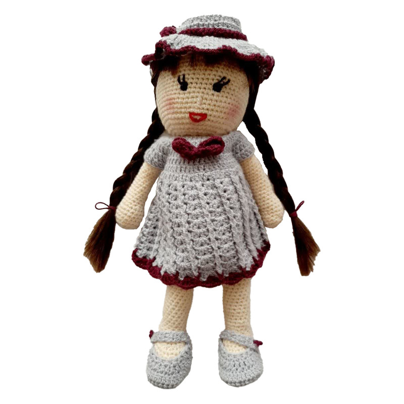 عروسک بافتنی مدل دستبافت دختر کد D6