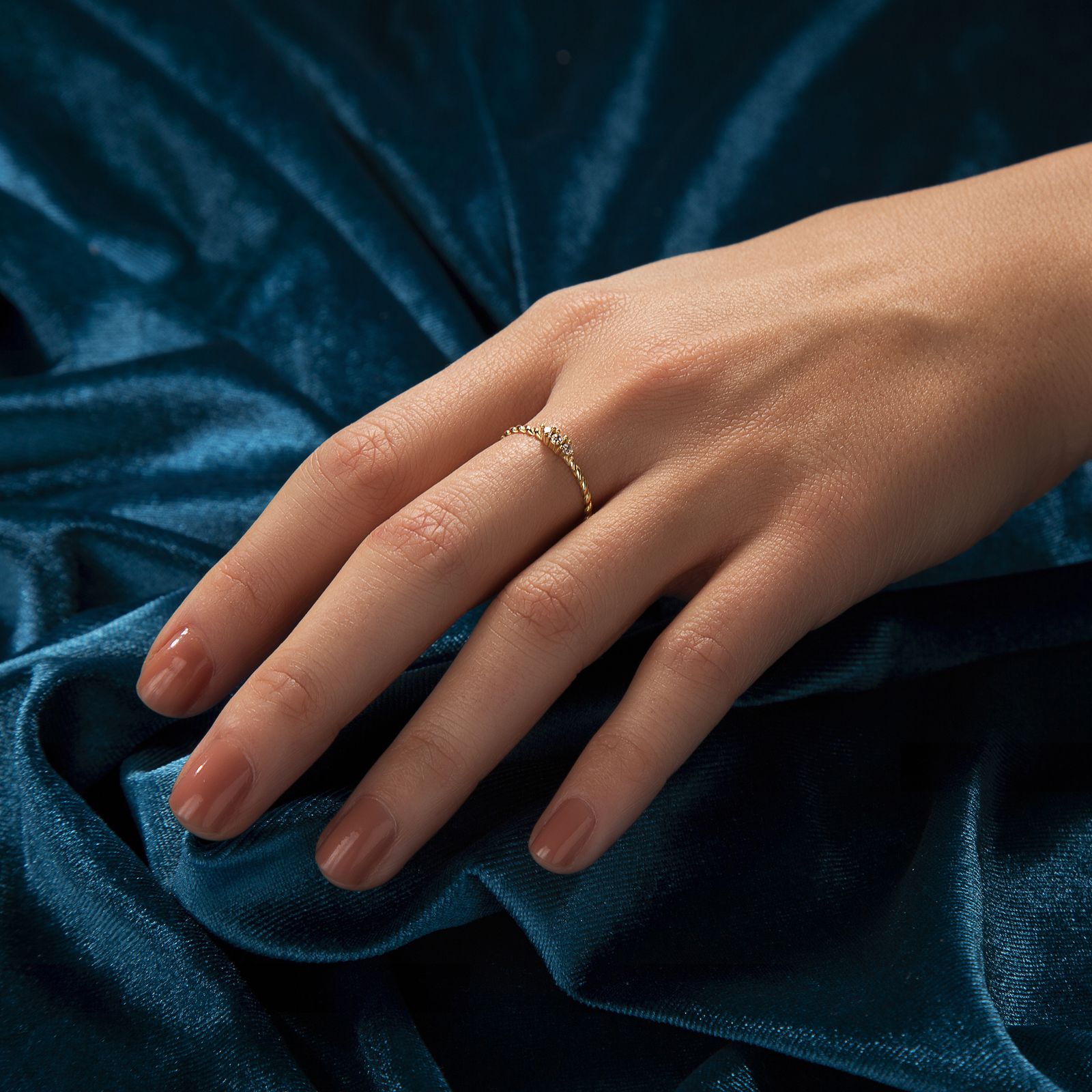 انگشتر طلا 18 عیار زنانه جواهری سون مدل 3355 - - 2