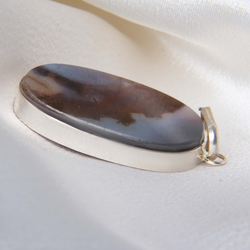 آویز گردنبند نقره زنانه مدل عقیق شجر کد PK_225