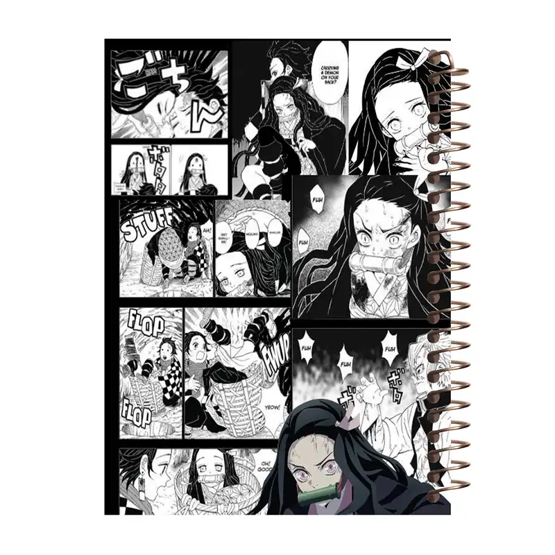 دفتر مشق 100 برگ طرح انیمه شیطان کش مدل نزوکو کد H93