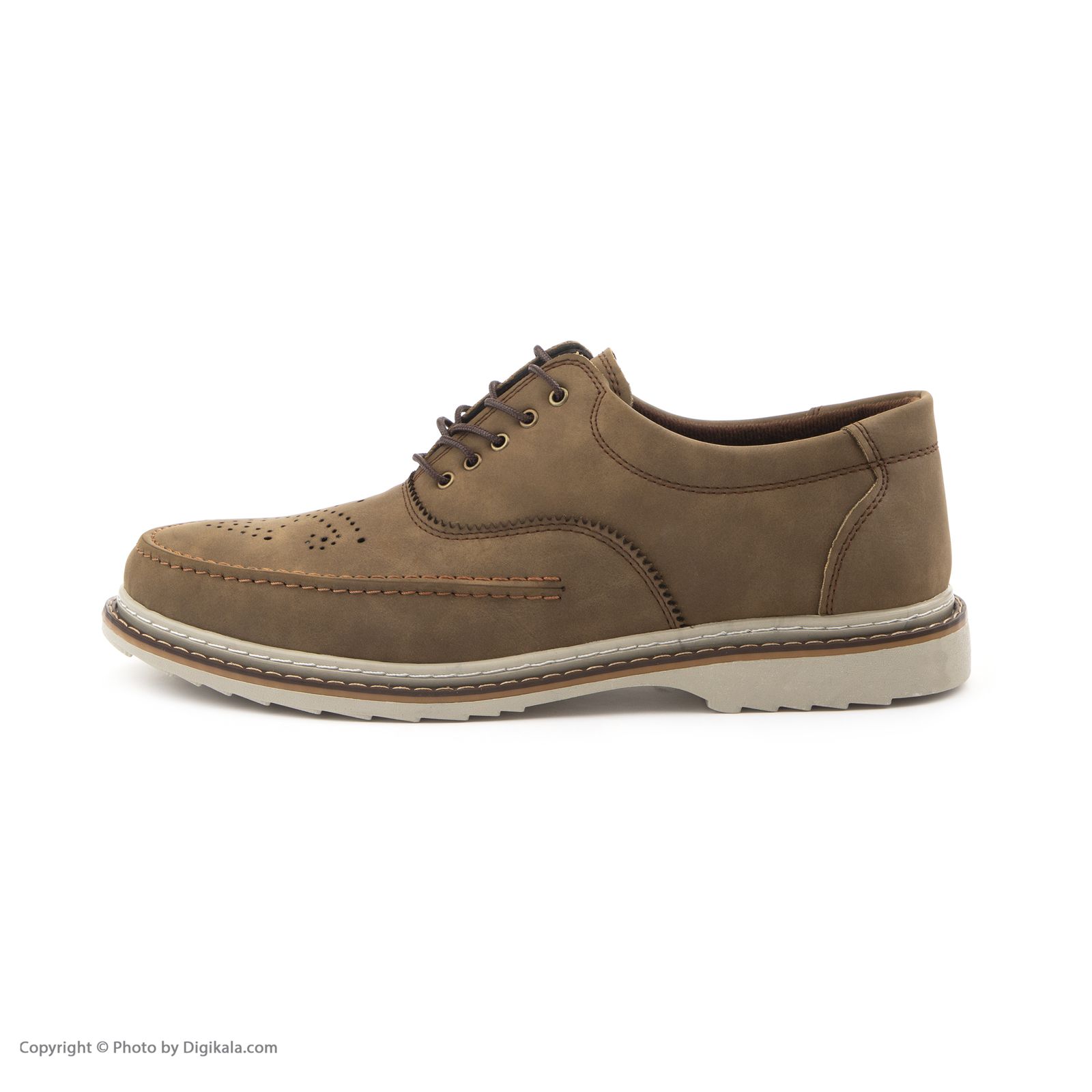 کفش مردانه مدل نبوک کد k.baz.131 رنگ قهوه ای -  - 2